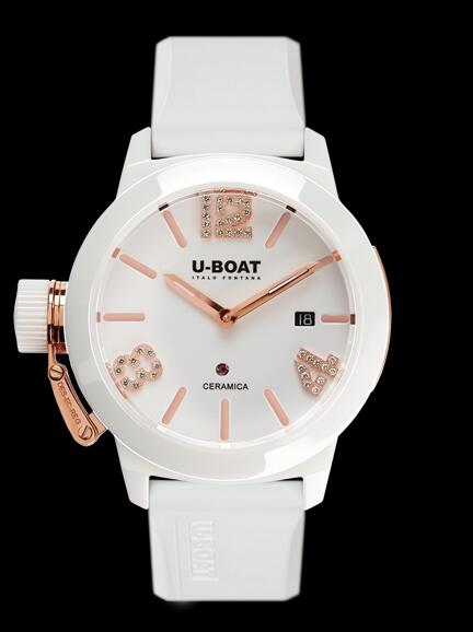 U-BOAT CLASSICO 42 CERAMIC WT ROSE GOLD 7125 Replica Watch